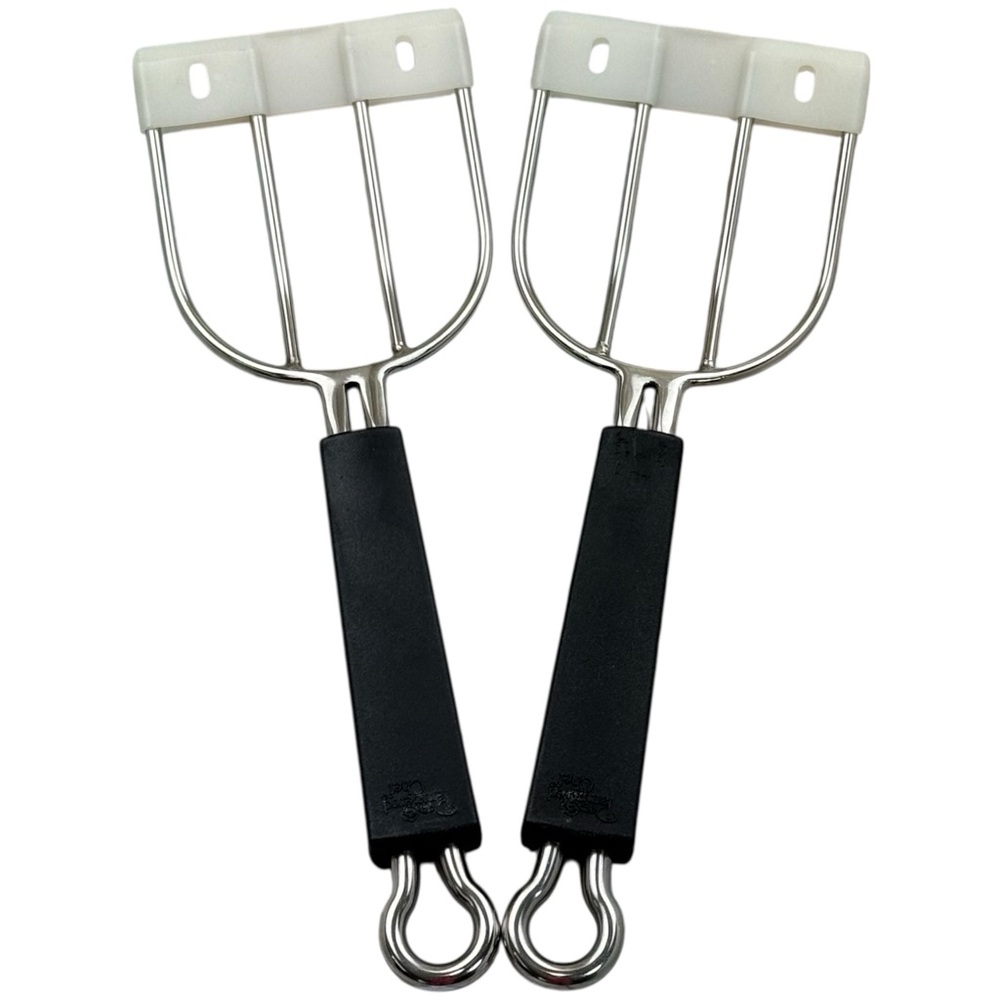 Pampered Chef Meat Lifters Set Stainless Steel Turkey Roast Forks BBQ Tool Set